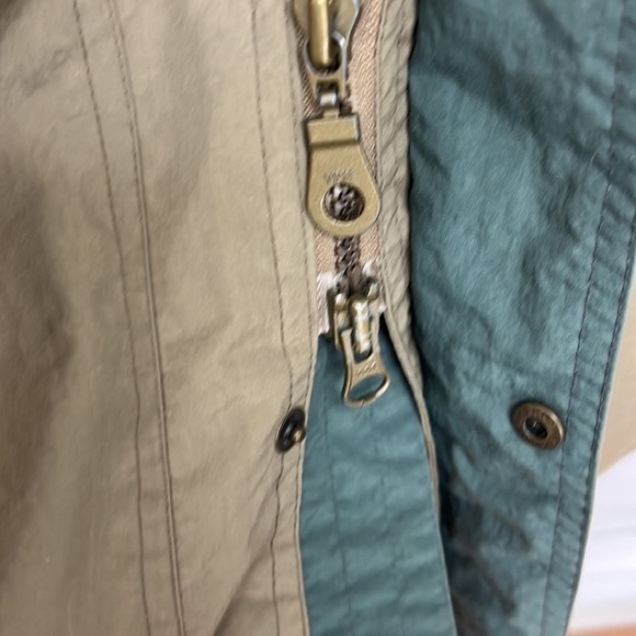 Trail Designs man's olive-green & blue-shell hooded machine-wash ski jacket szXL - Picture 9 of 13